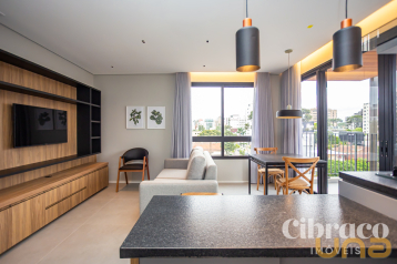 Apartamento mobiliado para alugar com 1 quarto no Batel – Edif