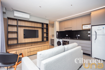 Apartamento mobiliado para alugar com 1 quarto no Batel – Edif