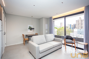 Apartamento mobiliado para alugar com 1 quarto no Batel – Edif